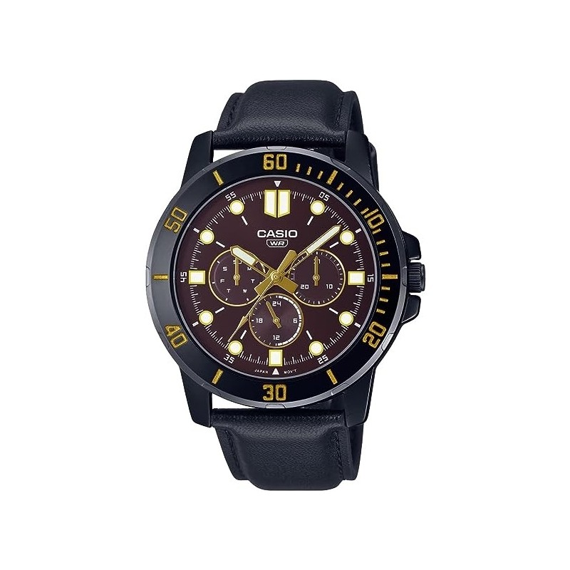 CASIO COLLECTION Mod. DIVER MULTIFUCTION BLACK - BROWN MTP-VD300BL-5EUDF